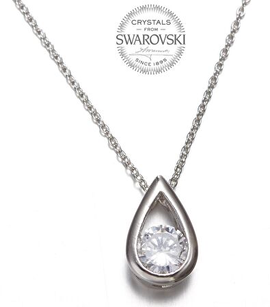 Monemel Swarovski Taşlı Kolye (Altın Kaplama)