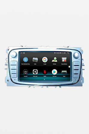Araç Multimedya Ford Focus 2 GRİ 2008 - 2010 / 2 GB RAM 32 GB HDD / 7 Inch Ekr. Carplay And. 10 Doub