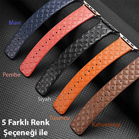 Dux Ducis Apple Uyumlu Watch 38/40/41mm İçin Enland Serisi Premium Deri Kayış Kordon-(57