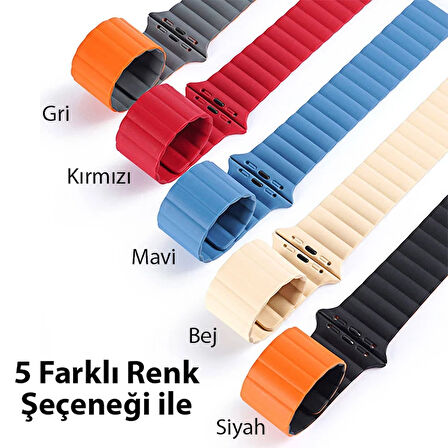 DUX DUCIS Apple Watch 38/40/41MM için Manyetik Zincir Versiyon PU Deri Kayış Kord