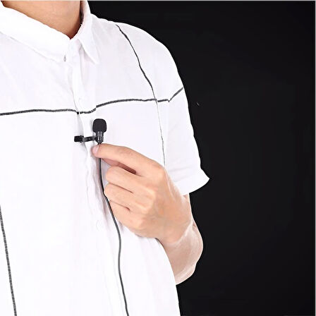 PULUZ Type-C Profesyonel Telefon Youtuber Yaka Mikrofonu 1.5m-(5775)