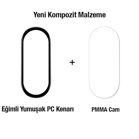 Xiaomi Uyumlu Mi Band 7 3D Full Kaplama Ekran Koruyucu PET+PmmA-(5775)