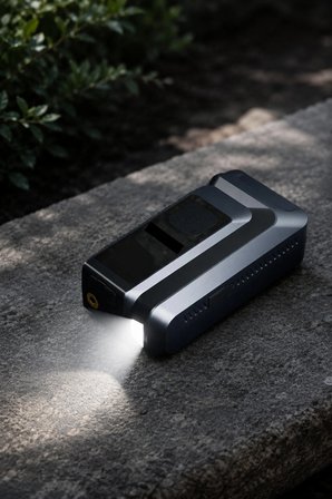 Laiser 18.000 mAh Akım Korumalı Akü Takviye Cihazı, Lastik Şişirme Pompası, Powerbank Özellikli LED Işıklı Kompresör