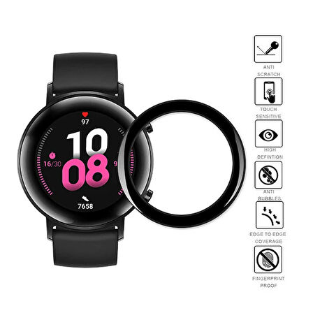 Huawei Watch Gt2 42MM 3D Kavisli Pet Ekran Koruyucu-(5775)