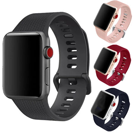 Ally Apple Uyumlu Watch 7-8 41mm 6-5-4 40mm Sport Soft Silikon Kayış Watchbelt 3-2-1 38mm