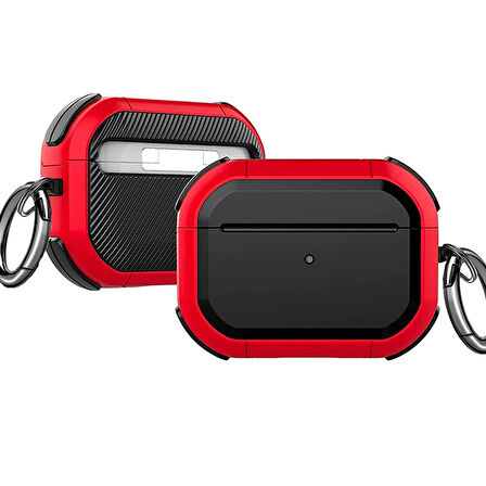 ALLY AirPods Pro Anti-Drop Kancalı Darbe Emici Kulaklık Kılıfı-(5775)