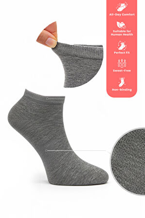 5'li Pamuk Erkek Patik Çorap Seti - Karışık Renkli- Erkek Sneaker Çorap