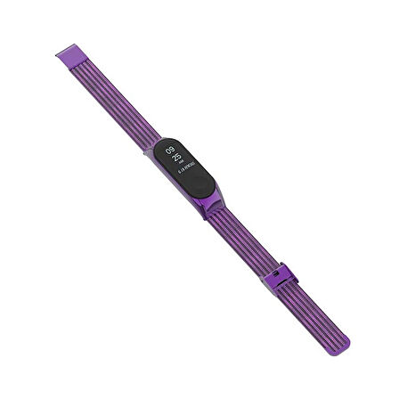 Lüx Xiaomi Uyumlu Mi Band 3 Akıllı Saat Çelik Toka Kayış Kordon-(5775)