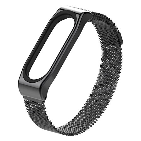 Mijobs Xiaomi Uyumlu Mi Band 4-3 Metal Kayış Kordon Milano Loop-(5775)