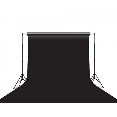 Gdx Seyyar Kağıt Sonsuz Stüdyo Fon Perde (Black/Siyah) 2.70x11 Metre