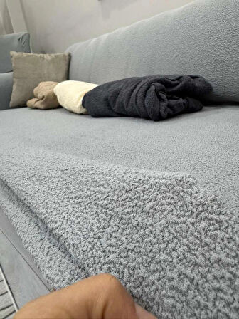  NeseliHome Bohem Jagarlı Kumaş Tüm Giydirme Koltuk Örtüsü 3-3-1-1