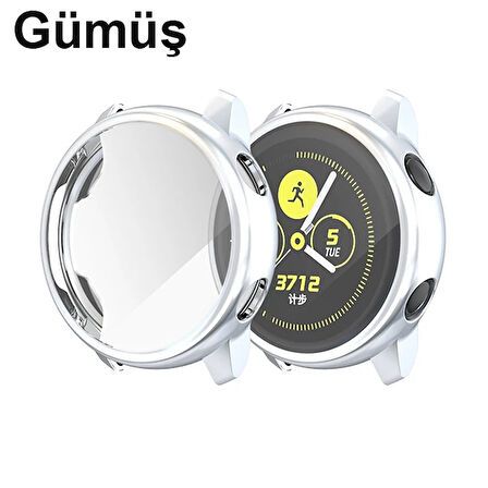 Ally Samsung Uyumlu Galaxy Watch Active Slim 360 Koruma Silikon Kılıf-(5775)