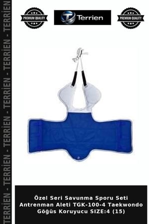 Özel Seri Savunma Sporu Seti Antrenman Aleti TGK-100-4 Taekwondo Göğüs Koruyucu SIZE:4 (15)