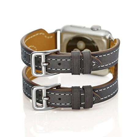 Ally Apple Watch 7-8 41mm 6-5-4 40mm Çift Kayış Kordon Kayış 3-2-1 38mm-(5775)