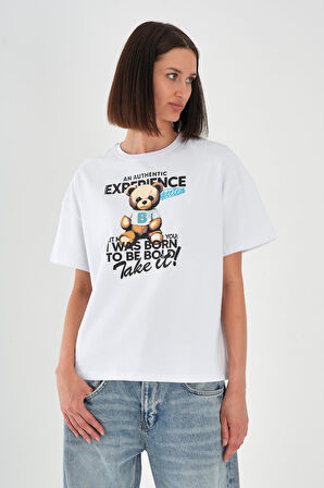 ALEXANDERGARDI Baskılı Bisiklet Yaka Kadın T-shirt