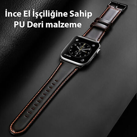 Dux Ducis Apple Watch 42/44/45MM için Business Deri Kayış Kordon-(5775)