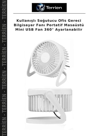 Kullanışlı Soğutucu Ofis Gereci Bilgisayar Fanı Portatif Masaüstü Mini USB Fan 360° Ayarlanabilir