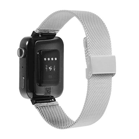 Xiaomi Uyumlu Miui Watch Akıllı Saat 18mm Akıllı Saat Çelik Toka Kayış Kordon-(5775)
