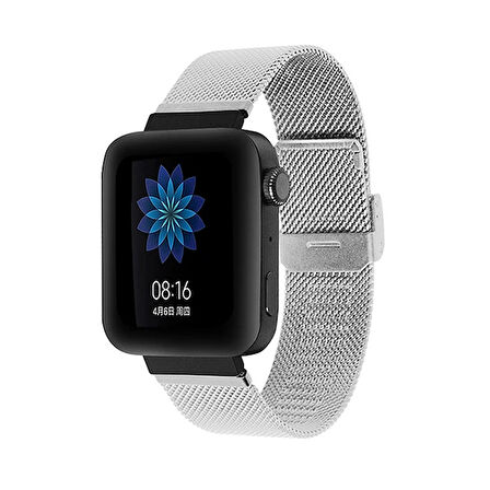 Xiaomi Uyumlu Miui Watch Akıllı Saat 18mm Akıllı Saat Çelik Toka Kayış Kordon-(5775)