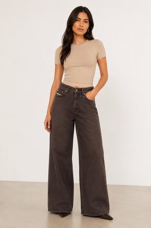 Wide Leg Denim Pantolon