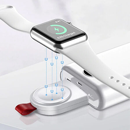 Ally Apple İWatch 1-2-3-4-5-6-7-8 SE Magnetic Şarj Cihazı-(5775)