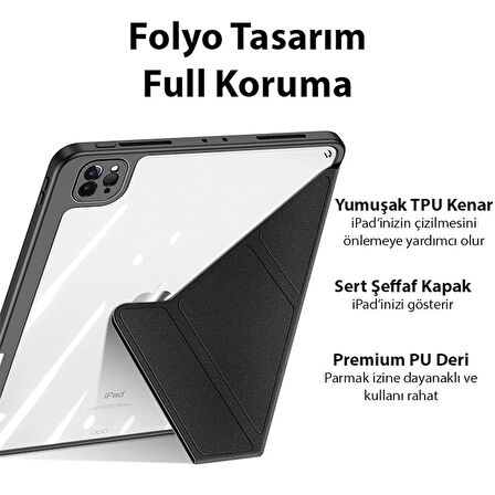 Dux Ducis iPad Pro 11 2022/2021/2020/2018 Kılıf Magi Series Kalem Tutuculu Uyku Mo