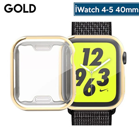 Ally Apple İWatch 40mm 360 Koruma Ultra Slim Silikon Kılıf-(5775)