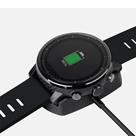 Xiaomi Uyumlu Huami Amazfit 22S Stratos A1609 Akıllı Saat İçin Şarj Kablosu-(5775)