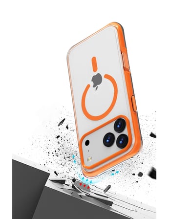 Nettech iPhone 17 Pro Uyumlu Silikon Magsafe Kılıf Kozmik Turuncu 0.5 mm