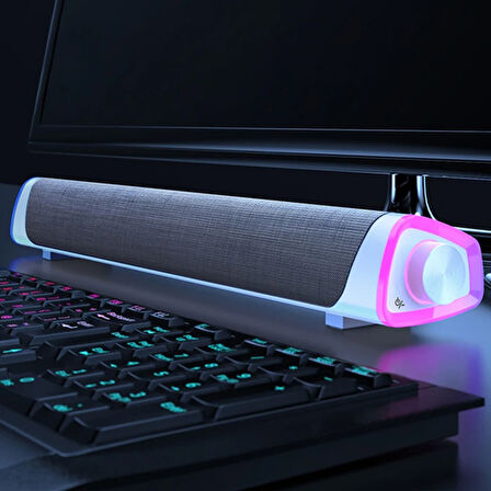 Ally RGB Bas Soundbar Tv Ses Sistemi ve Bilgisayar Masaüstü Bluetooth Hoparlör Su