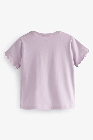 Pamuklu Leylak Yeşil Turuncu Kısa Kollu 3’lü Tshirt Set