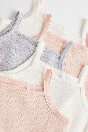 Next Baby % 100 Pamuklu Soft Pembe İp Askılı  Atlet Body Zıbın 5’li Set