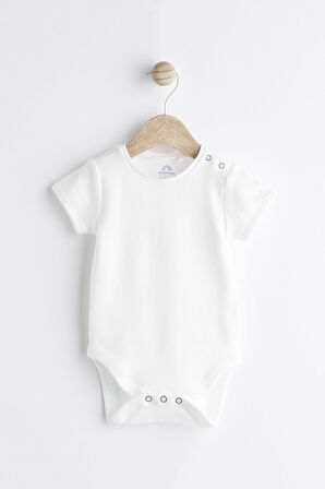Next Baby % 100 Pamuklu Mavi Çizgili Salopet Body Zıbın Set