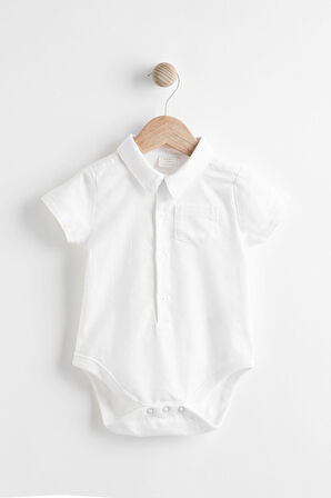 Next Baby % 100 Pamuklu Lacivert Smart Gömlek Papyon Askı Şort 4’lü Set