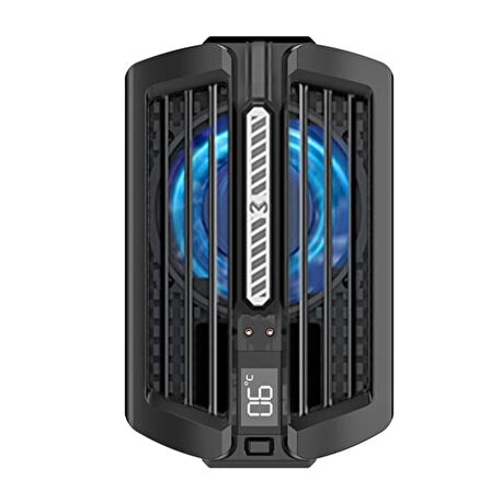 DL10 Dijital Gösterge 2000mAh Powerbankli Telefon Soğutucu Fan Radyatör-(5775)