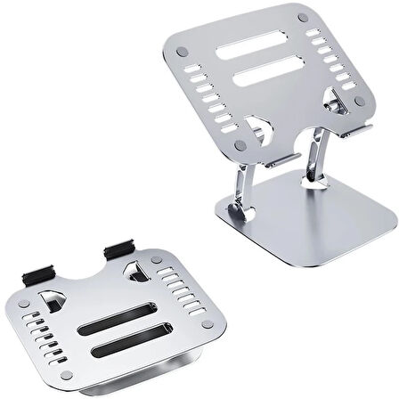 Ally T602 Ayarlanabilir Katlanır Isı Havalandırmalı Alüminyum Laptop Standı-(5