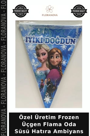 Özel Üretim Frozen Üçgen Flama Oda Süsü Hatıra Ambiyans