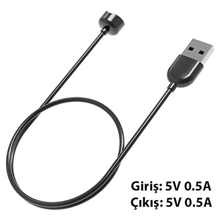 Xiaomi Uyumlu Mi Band 7- 6 Mİ Band 5 USB Şarj Kablosu 50CM-(5775)