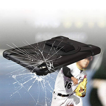 İpad Mini 4/ 5 Shockproof 3 Katmanlı Standlı Zırh Kılıf-(5775)