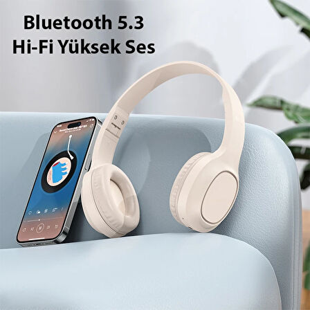 HOCO W46 Hi-Fi Yüksek Ses Bluetooth 5.3 Kablosuz Kulaküstü Kulaklık-(5775)