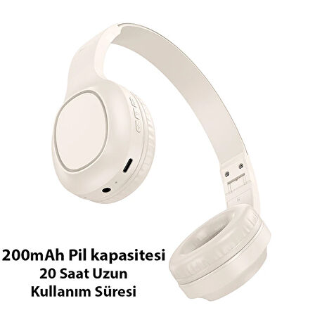 HOCO W46 Hi-Fi Yüksek Ses Bluetooth 5.3 Kablosuz Kulaküstü Kulaklık-(5775)