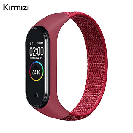 Xiaomi Mi Band 5-4-3 Nylon Kayış Kordon-(5775)