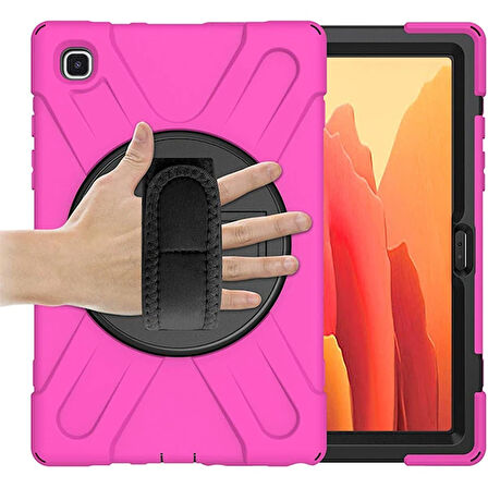 Galaxy Tab A7 10.4 SM-T500-T505-T507 Kılıf Shockproof 3 Katmanlı Standlı Zırh K