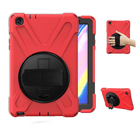 Ally Galaxy Tab P200-P205 3 Katmanlı Standlı Zırh Kılıf-Shockproof-(5775)