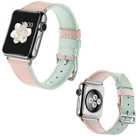 Ally Apple Uyumlu Watch Ultra 49mm 7-8 45mm 6-5-4 44mm Hakiki Deri Kayış Kordon 3-2-1 42m
