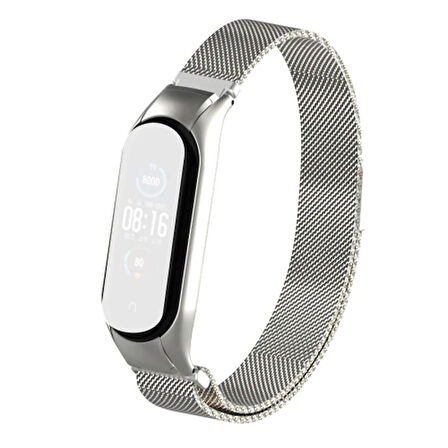 Xiaomi Uyumlu Mi Band 5 Metal Kayış Kordon Milano Loop-(5775)