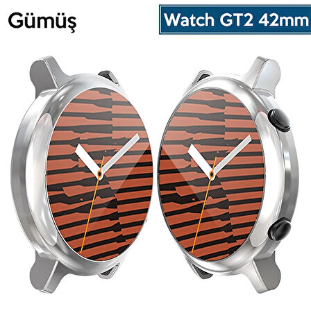 Ally Huawei Watch GT2 42mm 360 Koruma Ultra İnce Silikon Kılıf-(5775)