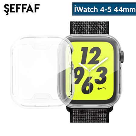 Ally Apple İWatch 44mm 360 Koruma Ultra Slim Silikon Kılıf-(5775)