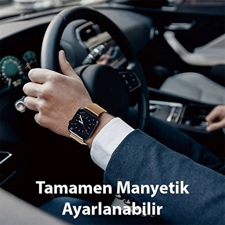 Dux Ducis Apple Uyumlu Watch 42/44/45mm İçin Milanese Premium Milano Loop Kayış Kordon-(