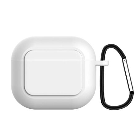 Ally Apple Uyumlu AirPods 3 İçin Kancalı Ultra İnce Silikon Kulaklık Kılıfı-(5775)